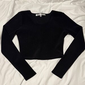 Lovers + Friends Elegant Black Knit Top